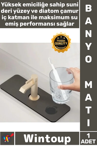 #Mat Çamur Mikrofiber Kaymaz Hızlı Kuruyan Mutfak Banyo Musluk Su Emici Sihirli Lavabo Kenar Matı ürün görseli 1