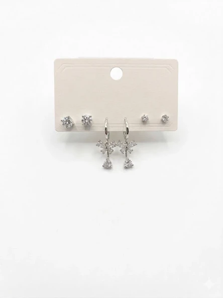 Kelebek Detaylı Sallantılı Küpe - Kp00571 ürün görseli 1