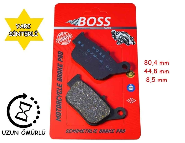 Yamaha Xmax 250 Arka Fren Disk Balatası (2014-16) Boss Fa678 ürün görseli 1