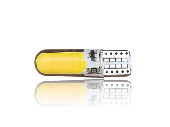 T10 12V Led Ampül Çakar Silikonlu 12 Sarı ürün görseli 1