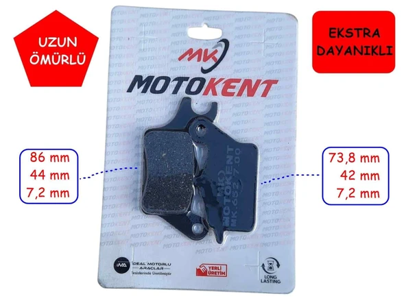 Honda Ön Fren Disk Balatası Sfa708 Mtk Activa İ Suzuki Uk 110 Address (17-..) Yamaha Tricity 125 ürün görseli 1