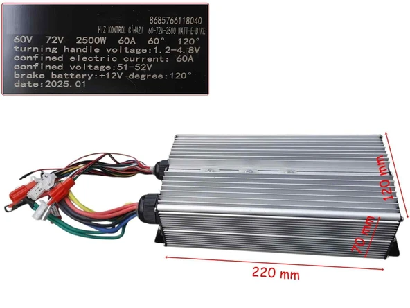 E-Bis Hız Kontrol Cdi Akıllı Beyin 60-72V 2500W ürün görseli 1