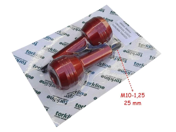 Egzoz Koruma Takozu Alüminyum 25 Mm Kırmızı 2 Li ürün görseli 1