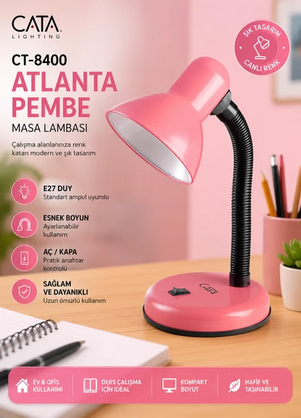 Cata 8400 Atlanta Masa Lambası Pempe ürün görseli 1
