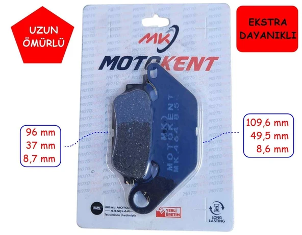 Yamaha Nmax 125-155 Arka Fren Disk Balatası Fa464 Mtk ürün görseli 1