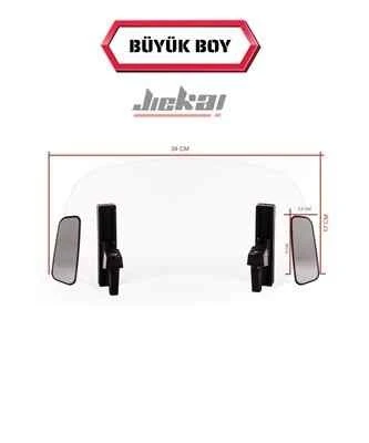 Dikiz Aynalı Çift Bağlantılı Asansörlü Deflektör 34X17 ürün görseli 1