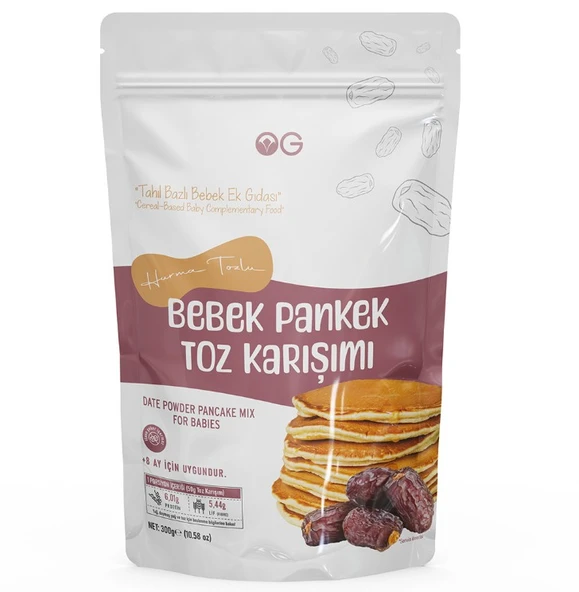 OG Natural Hurma Tozlu Bebek Pankek Toz Karışımı 300 Gr ürün görseli 1