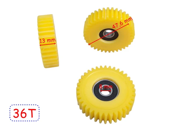 Ebıs E-Bis Pedal Destekli Dişli 3 Lü Set 36T 13Mm Kestamit Öm ürün görseli 1