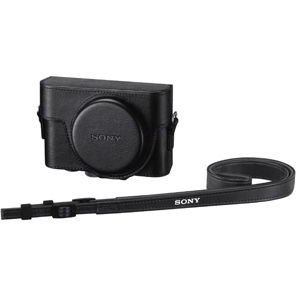 RX100 serisi kameralar için Sony LCJ-RXK koruyucu kılıf (deri görünümlü, toz ve çizilmeye karşı koruma, RX100, RX100M2, RX100M3, RX100M4, RX100M5, RX100M6, RX100M7 için uygun kamera çantası) siyah ürün görseli 1