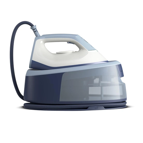 Philips buharlı ütü istasyonu 3000 Serisi, 2400 W, 120 g/dk sürekli buhar, 350 g şok buhar, hızlı ve güçlü, dikey buhar, seramik taban, Deep Azur (PSG3000/20) ürün görseli 1