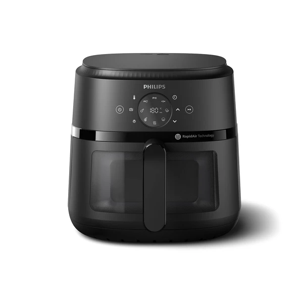 Philips Airfryer 2000 Serisi - Görüntüleme pencereli standart 6,2 L sıcak hava fritözü, RapidAir teknolojisi, %90 daha az yağ, temizlemesi kolay, dokunmatik ekran, enerji ve yerden tasarruf (NA230/00) ürün görseli 1