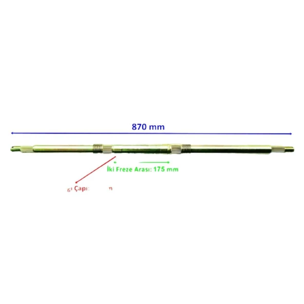 Atv Terratrack 200 Kuba Xy 150 Aks 866 Mm Bilya Yatağı 35 Mm 23 Freze Öm ürün görseli 1
