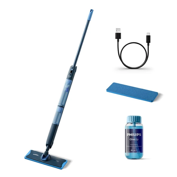 Philips OneUp 5000 Serisi Elektrikli Paspas - 2 Kat Daha Temiz Zemin², 2 Kat Daha Hızlı Paspaslama, Sert ve Hassas Zeminler için İki Nem Ayarı, 360° Dönebilen Kablosuz (XV5113/01) ürün görseli 1