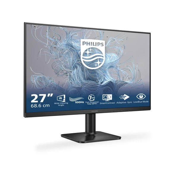 Philips 27E2N1100L - 27 inç Full HD monitör, Aday görüntü senkronizasyonu (1920x1080, 100 Hz, 1x D-Sub, 1x HDMI 1.4) siyah ürün görseli 1