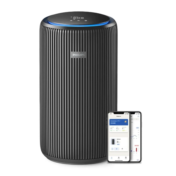 Philips hava temizleme serisi 4200, HEPA NanoProtect - çift aktif karbon filtre, 156 m² için CADR 600 m³/h, özellikle sessiz, akıllı ve enerji tasarruflu (AC4221/11) ürün görseli 1