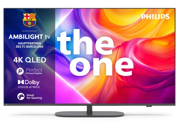 Philips Ambilight 'The One' 43PUS9000 4K QLED Smart TV - P5 Perfect Picture Engine Ultra HD, Titan OS, Dolby Vision ve Dolby Atmos Sound özellikli 43 inç ekran ürün görseli 1