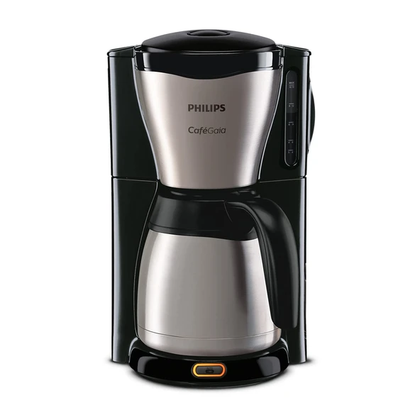 Philips Café Gaia Filtre Kahve Makinesi - Paslanmaz Çelik Termos, Damlama Önleyici, Yoğun Aroma, Otomatik Kapanma, 1.300 ml, Siyah (HD7546/20) ürün görseli 1
