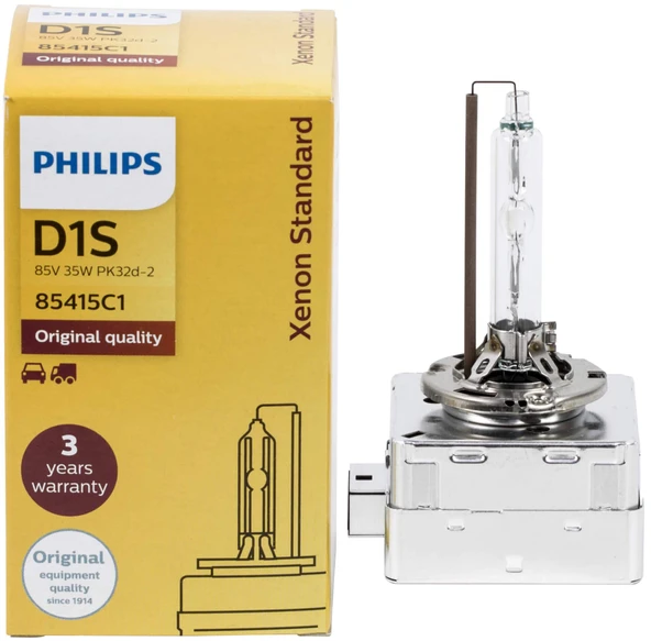 Philips D1S 35W PK32d-2 Standart Xenon 4300K ​​​​1 adet, Luce bianco Brilliant ürün görseli 1