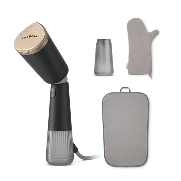 Philips Giysi Buharlı Pişirici 5000 Serisi - 35 Saniyede Isıtma, Sürekli Buhar, İki Su Tankı, Eco Modu, Ayarlanabilir Başlık, Metal Plaka, Eldiven, Çanta ve StyleMat, Antrasit (STH5030/80) ürün görseli 1