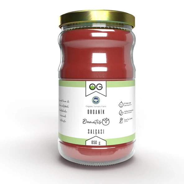 OG Natural Organik Tuzsuz Domates Salçası 650 Gr ürün görseli 1