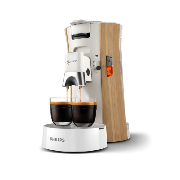 Philips Senseo Select kahve yastık makinesi - Intensity Plus, 3 kahve spesiyalitesi için not işlevi, Crema Plus, %37 biyo bazlı plastik içeren çevre dostu ürün, ipek beyazı (CSA240/05) ürün görseli 1