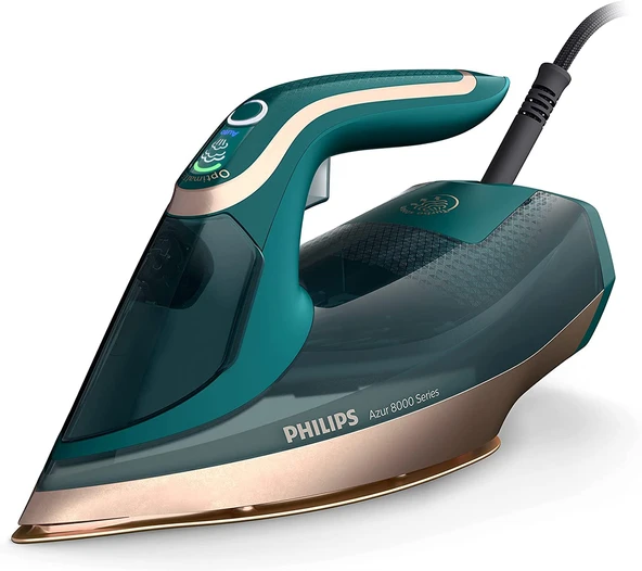 Philips Azur 8000 Serisi Buharlı Ütü - 70 g/dk sürekli buhar, 240 g turbo buhar, 3000 W güç, OptimalTEMP teknolojisi, Yeşil Opal (DST8030/70) ürün görseli 1