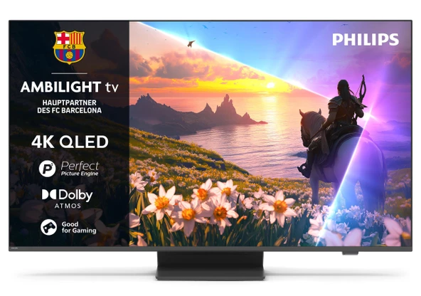Philips Ambilight 55PUS8600 4K QLED Smart TV - P5 Perfect Picture Engine Ultra HD, Titan OS, Dolby Vision ve Dolby Atmos Sound özellikli 55 inç ekran ürün görseli 1