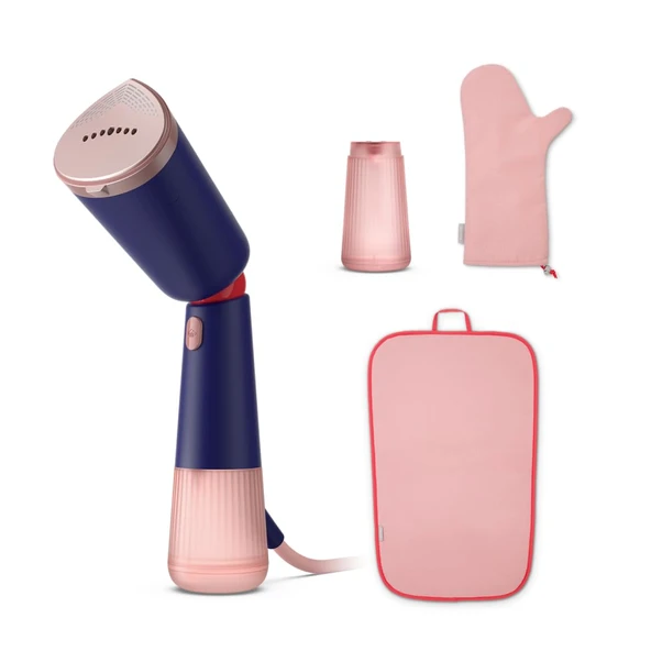 Philips Giysi Buharlı Pişirici 5000 Serisi - 35 Saniyede Isıtma, Sürekli Buhar, İki Su Tankı, Eco Modu, Ayarlanabilir Başlık, Metal Plaka, Eldiven, Çanta ve StyleMat, Lacivert (STH5030/20) ürün görseli 1