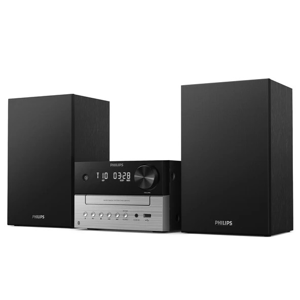 Philips TAM3205M2 HiFi mikro müzik sistemi, Bluetooth özellikli, CD oynatıcı, USB, Auracast FM radyo, %85 PCR malzemesi ürün görseli 1