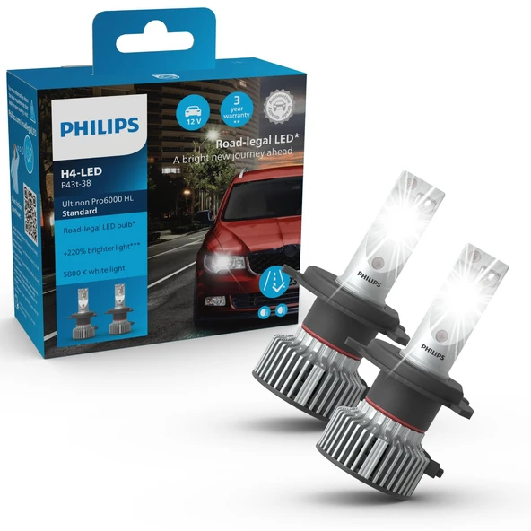 Philips Ultinon Pro6000 Standart H4 LED ürün görseli 1
