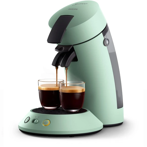 Philips Senseo Original Plus kahve kapsülü makinesi, kahve sertliği seçimi, Coffee Boost teknolojisi, geri dönüştürülmüş plastik, çöl yeşili (CSA210/80) ürün görseli 1