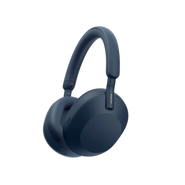 Sony WH-1000XM5 kablosuz kulak üstü kulaklık, uzaysal 3D ses ile birinci sınıf düzeyde aktif gürültü engelleme, şeffaflık modu, 30 saate kadar pil ömrü, Bluetooth, Gece Mavisi ürün görseli 1