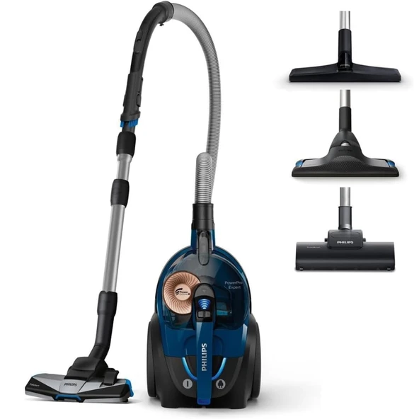 Philips PowerPro Expert Torbasız Elektrikli Süpürge - Kompakt, 900 W Motor, Güçlü Emiş için PowerCyclone 8 Teknolojisi, Çoklu Yüzey Temizleme, Alerji Kilidi, Süper Turbo Fırça (FC9745/09) ürün görseli 1