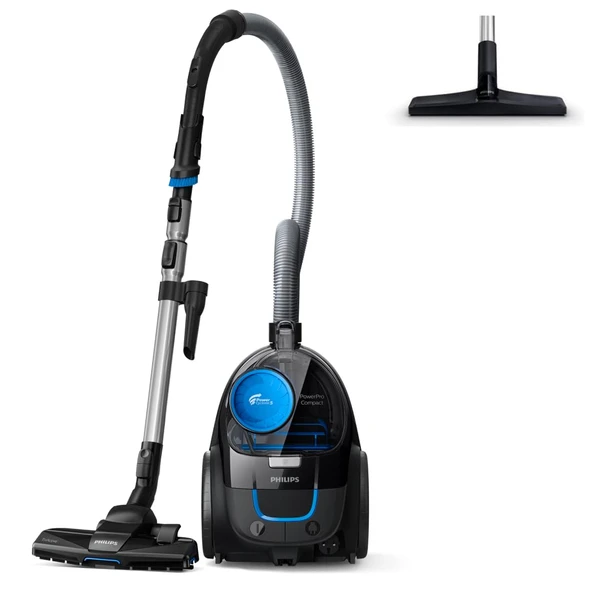 Philips PowerCyclone 5 kompakt torbasız elektrikli süpürge - 900 W güç, Allergy H13 polen önleyici filtre, PowerCyclone teknolojisi, %99,9 ince toz ayırma, TriActive fırça (FC9331/09) ürün görseli 1