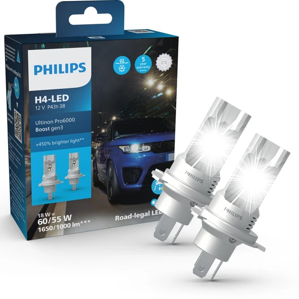 Philips Ultinon Pro6000 Boost H4-LED gen3 Doğrudan uyum ürün görseli 1