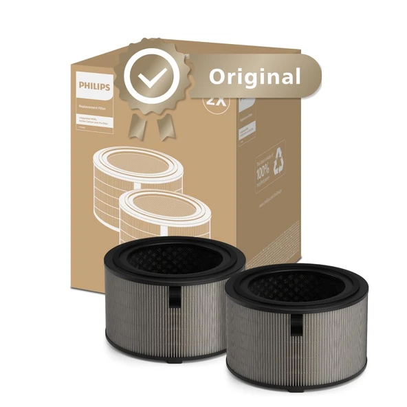 Philips 3200 Serisi AC3210, AC3220 ve AC3221 Hava Temizleme Cihazları için Orijinal Yedek Filtre, HEPA NanoProtect + Aktif Karbon, 12 Ay Ömürlü, Siyah/Beyaz (FY3200/30) ürün görseli 1