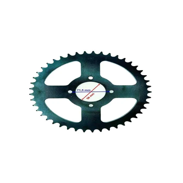 Atv Arka Dişli 530-45T İç 58 Mm 4 Delikli M8 Ind Öm ürün görseli 1