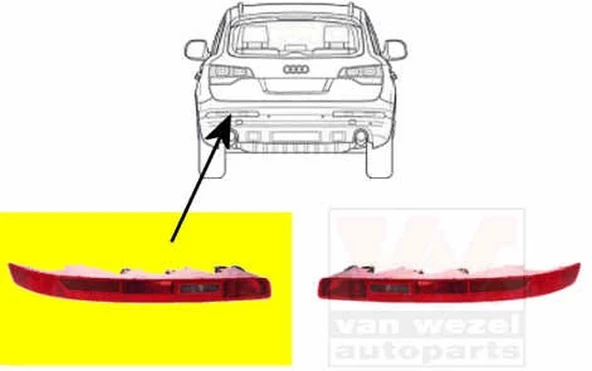 Volkswagen Q7 2007  Reflektör Arka Sol 2201453 (Oem No:4L0945095) ürün görseli 1