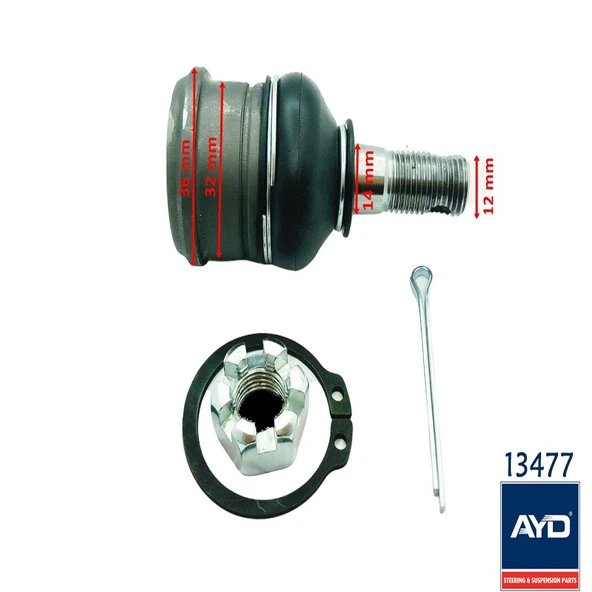 Atv Kanuni Üst Rotil Küçük Sekmanlı 13477 12-14-32-36 Mm ürün görseli 1