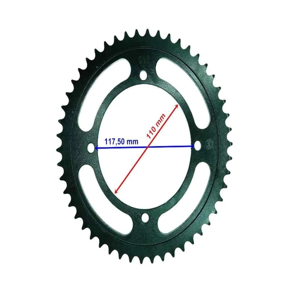 Kawasaki Uyumlu Klx 150 Arka Dişli 428-50T İç 110X4 Delikli Ind ürün görseli 1