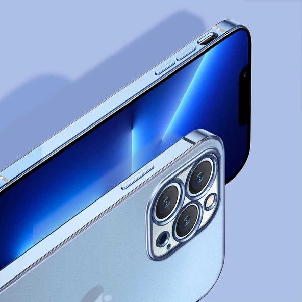 Apple iPhone 13 Kılıf Zore Mat Gbox Renkli Kenar Kılıf ürün görseli 1
