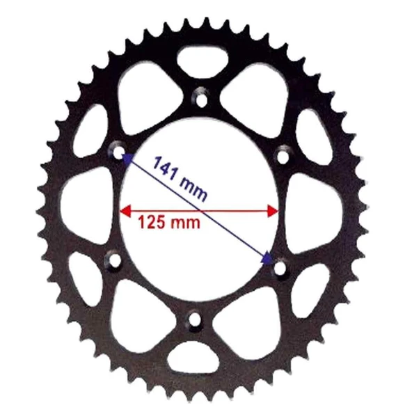 Cr125-250-Kx-Ktm Arka Dişli 520-50T İç 125X6 Delikli Ind ürün görseli 1