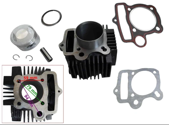 Cub 125 (Aydos) (Özel) Silindir 54 Mm 14 Pim 69 Boy Komple Yk24 ürün görseli 1