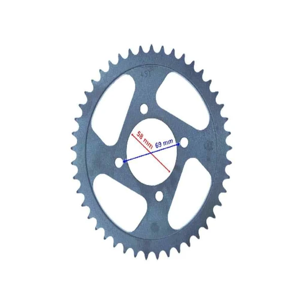 Cf Nk 150 Arka Dişli 428-43T İç 58X4 Delikli Öm ürün görseli 1