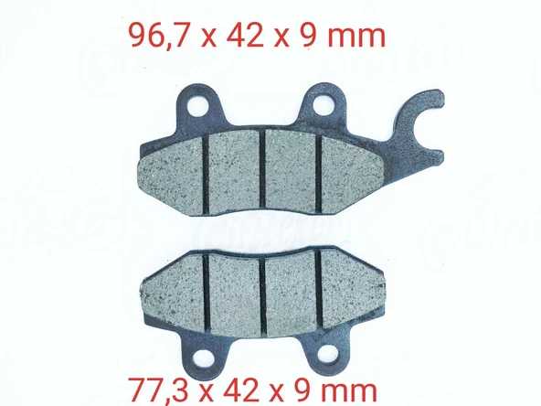Atv Fren Disk Balatası Fa197 A Kalite 9 Mm Çengelli Gold= ürün görseli 1