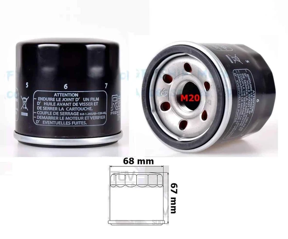 Yağ Filtresi Hf138(X07) Gw250 İnazuma Burgman An650 V-Strom Dl650-250-1000 Gsx-R 250-600-1000 ürün görseli 1