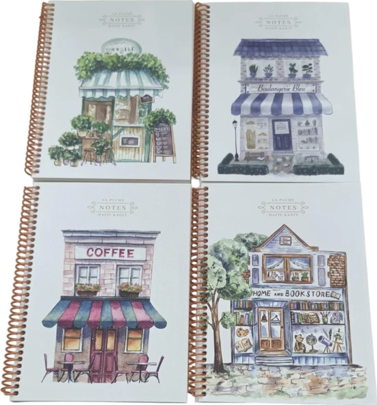 Keskin Color Defter Spiralli Karton Kapak 16,5x22,5 80 Yp.Kareli La Plume Shop ürün görseli 1
