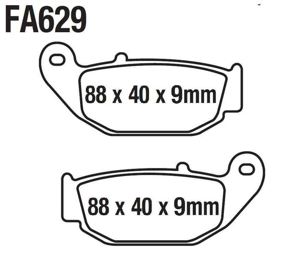 Cf Moto Sr250-450 Nk 250 Arka Fren Disk Balatası (Abs) Fa629 ürün görseli 1