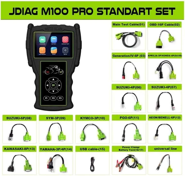 Arıza Tespit Cihazı Üniversal M100Pro 16 Kablolu ürün görseli 1