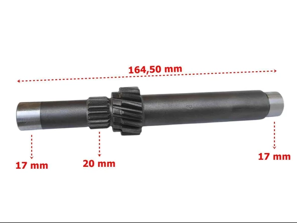 Atv Linhai Şanzıman Mili 19T 164,5 Mm Öm ürün görseli 1